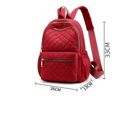 Sieviešu pašreizējā mugursoma ar rāvējslēdzēju, vienkāršs modelis