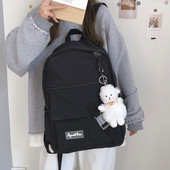 Sieviešu ikdienas mugursoma ar aksesuāru un priekšējo kabatu