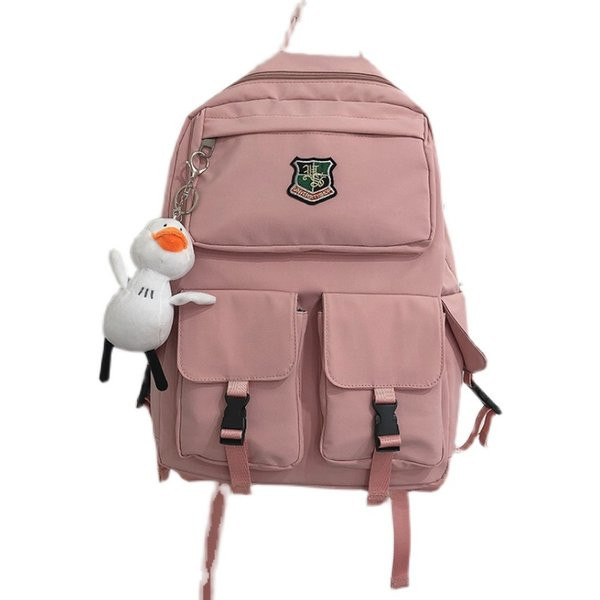 Sieviešu mugursoma ar aksesuāru un kabatām