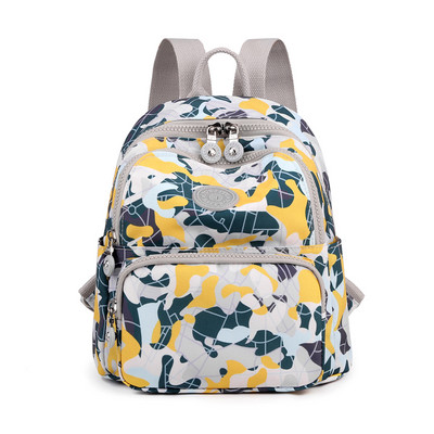 Neformālas krāsas sieviešu mugursoma ar priekšējo kabatu