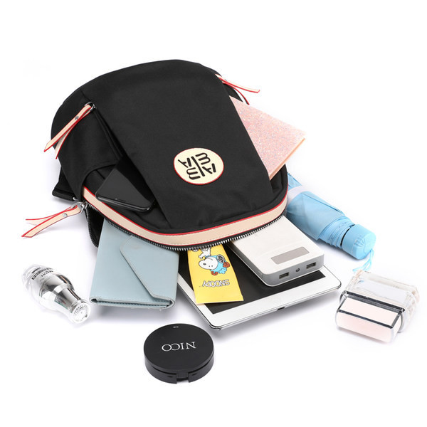 Sieviešu mugursomas vienkāršs modelis ar uzrakstu