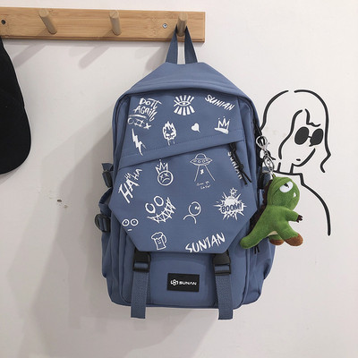 Rucsac de dama cu inscriptii si fermoar in mai multe culori