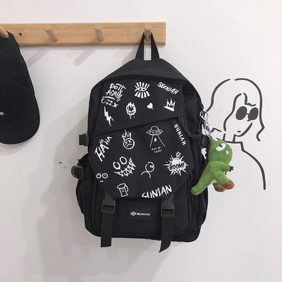 Rucsac de dama cu inscriptii si fermoar in mai multe culori