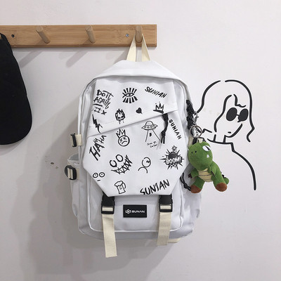 Rucsac de dama cu inscriptii si fermoar in mai multe culori