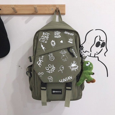 Rucsac de dama cu inscriptii si fermoar in mai multe culori