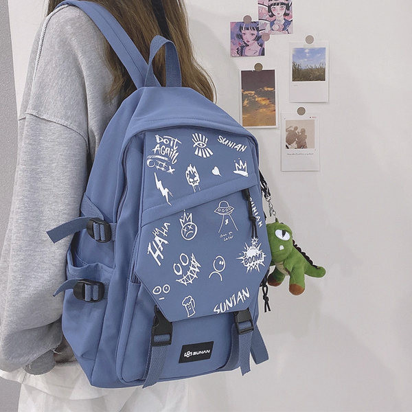 Rucsac de dama cu inscriptii si fermoar in mai multe culori