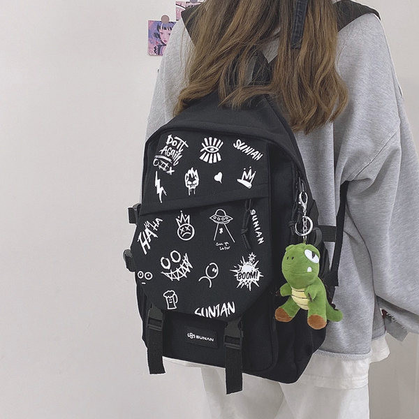 Rucsac de dama cu inscriptii si fermoar in mai multe culori