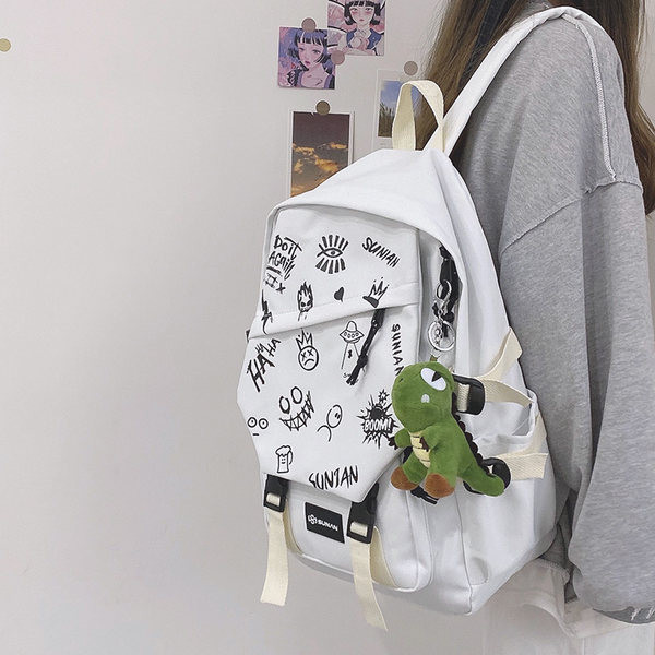 Rucsac de dama cu inscriptii si fermoar in mai multe culori