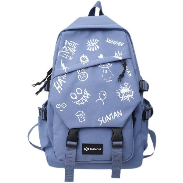 Rucsac de dama cu inscriptii si fermoar in mai multe culori