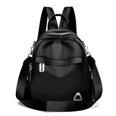 Rucsac de damă modern cu buzunare frontale și cataramă