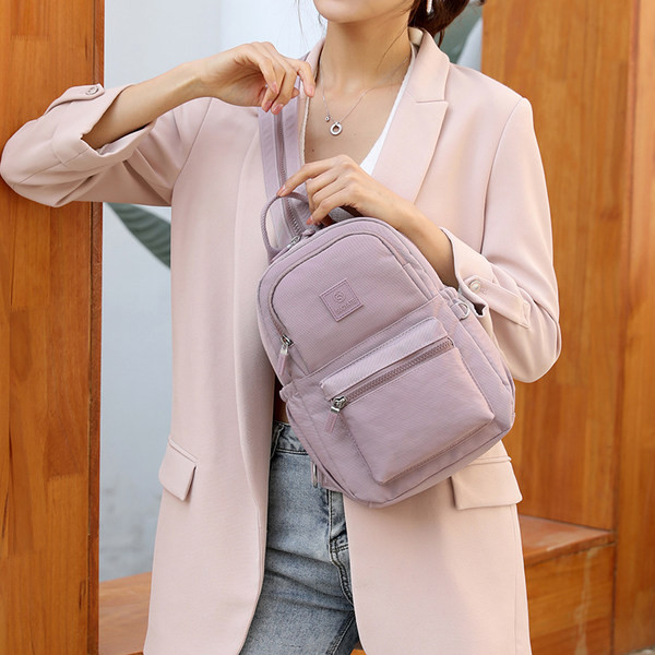 Rucsac multifunctional de dama din panza cu emblema