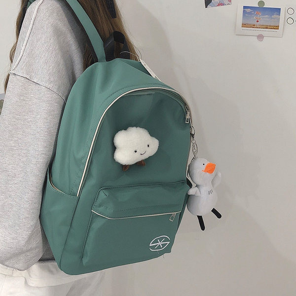 Γυναικείο υφασμάτινο σακίδιο με μπροστινή τσέπη