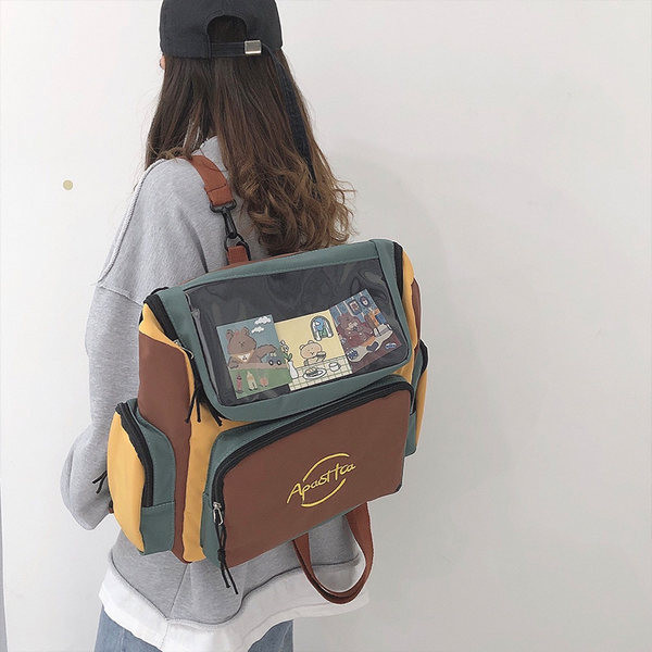 Rucsac de dama model nou cu buzunar frontal in doua culori