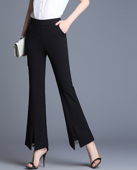 Pantaloni de dama model lat cu fanta