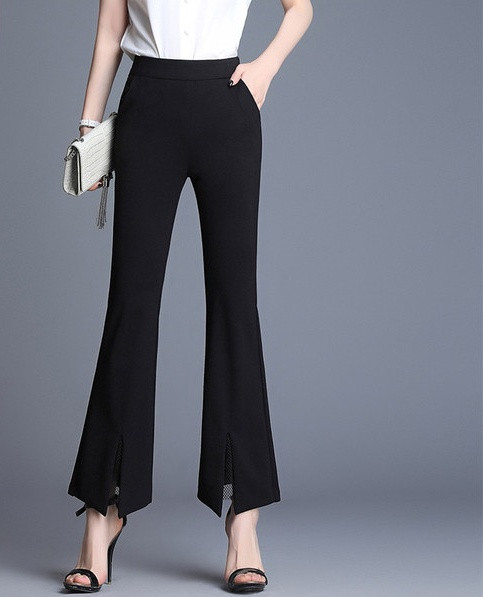 Pantaloni de dama model lat cu fanta