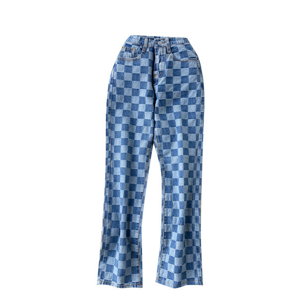 Ženske traper hlače s visokim strukom i džepovima