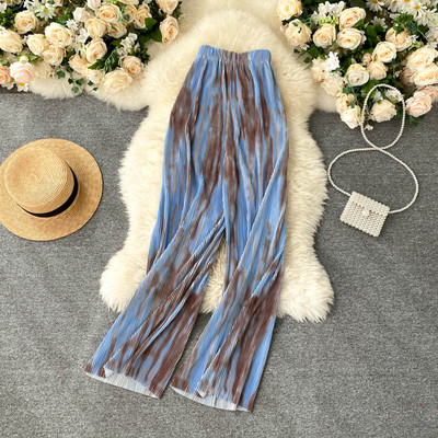 Ikdienas sieviešu kroku bikses ar augstu vidukli