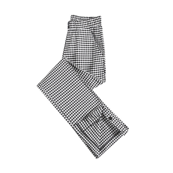 Stilīgas sieviešu rūtainas bikses ar pogām taisns modelis