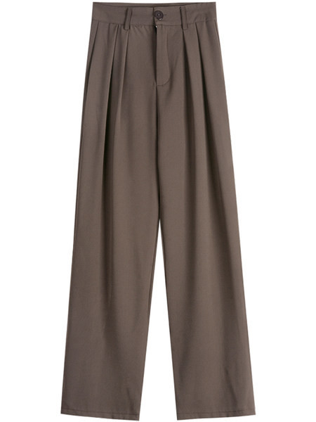 Sieviešu ikdienas bikses ar augstu vidukli taisnu modeli