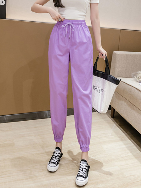 Pantaloni sport casual dama cu talie elastica