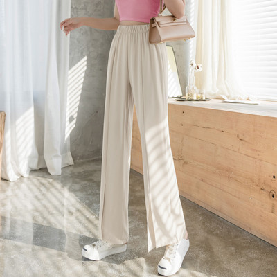 Široke ženske hlače s prorezima u više boja