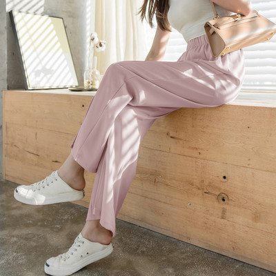 Široke ženske hlače s prorezima u više boja