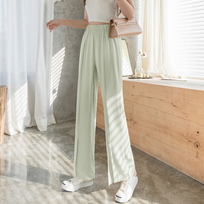 Široke ženske hlače s prorezima u više boja