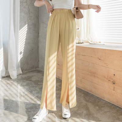 Široke ženske hlače s prorezima u više boja