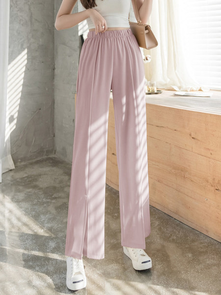 Široke ženske hlače s prorezima u više boja