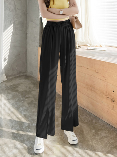 Široke ženske hlače s prorezima u više boja