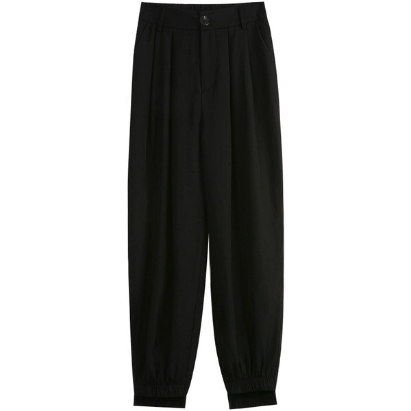 Sieviešu modernas bikses 9/10 garums ar augstu vidukli