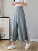 Pantaloni moderni de șifon de damă cu lungimea de 9/10