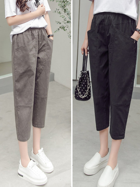 Ежедневен дамски 7/8 панталон с джобове