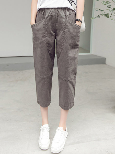 Ежедневен дамски 7/8 панталон с джобове