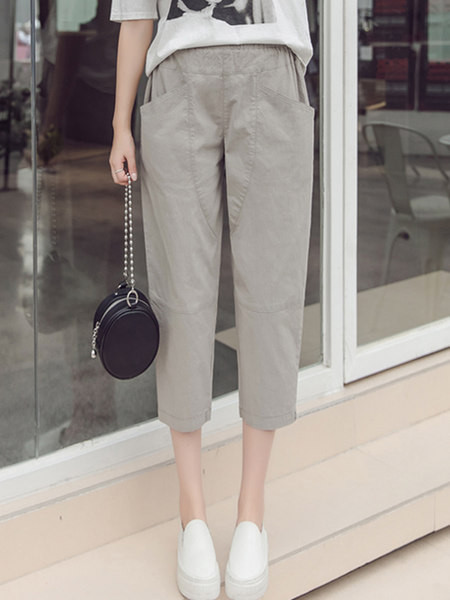 Ежедневен дамски 7/8 панталон с джобове