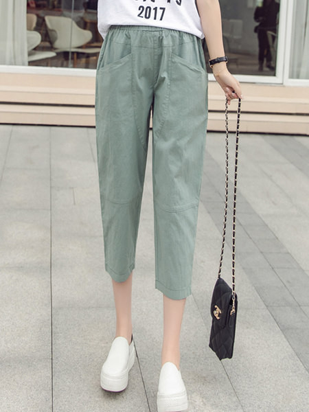 Ежедневен дамски 7/8 панталон с джобове