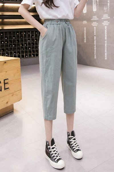 Sporta ikdienas sieviešu bikses ar kabatām -7/8 garums