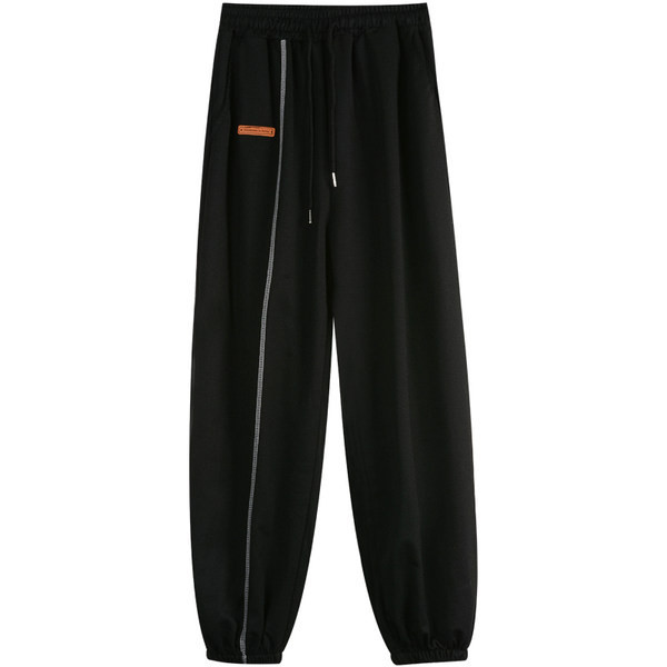 Ikdienas sieviešu bikses ar mežģīnēm taisns modelis