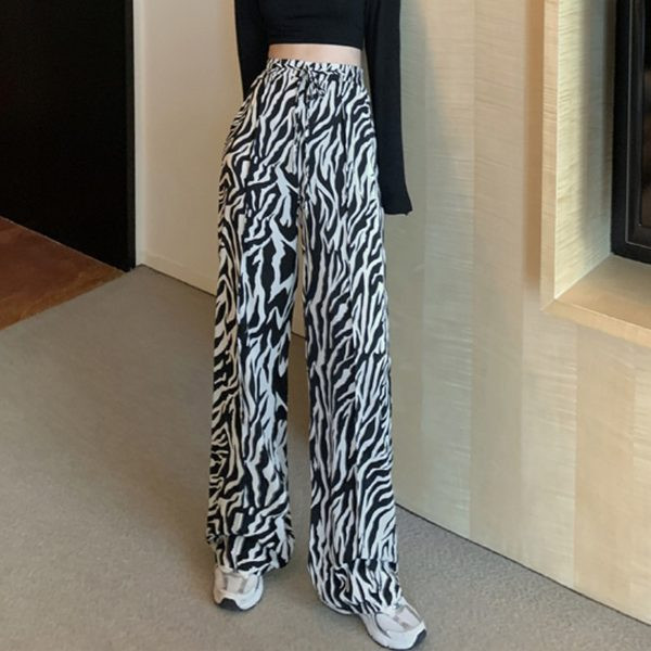 Sieviešu ikdienas bikses ar dzīvnieku apdruku