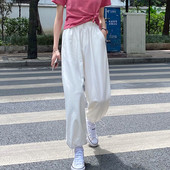 Sieviešu plata modeļa garās bikses ar saitēm