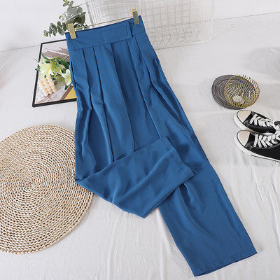 Pantaloni largi de dama cu talie inalta - mai multe culori