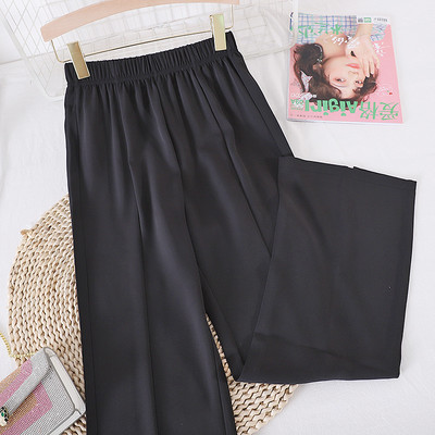 Sieviešu bikses ar elastīgu jostasvietu un šķēlumiem - vairākas krāsas