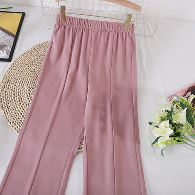 Sieviešu bikses ar elastīgu jostasvietu un šķēlumiem - vairākas krāsas