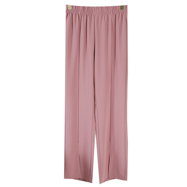 Sieviešu bikses ar elastīgu jostasvietu un šķēlumiem - vairākas krāsas