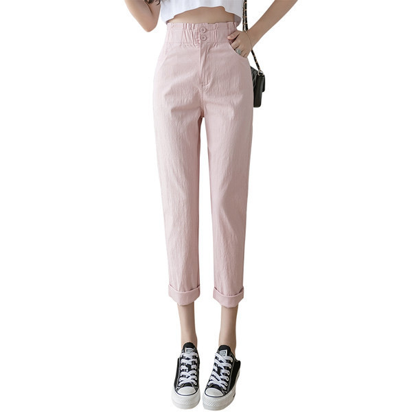 Model nou de pantaloni sport dama cu talie inalta -9/10 lungime