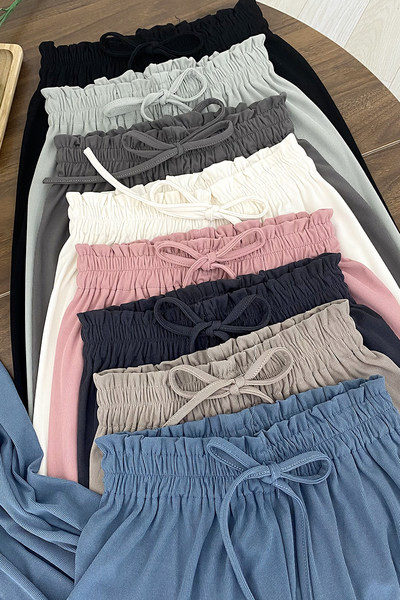 Pantaloni dama cu cravate - model lat