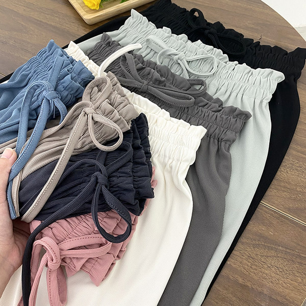 Pantaloni dama cu cravate - model lat