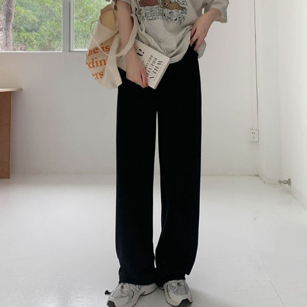 Pantaloni casual dama cu cravate