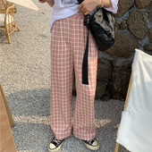 Pantaloni casual dama in carouri model lat