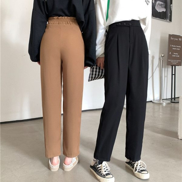 Pantaloni eleganti de dama model drept curati